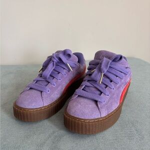 New Women’s Puma x Fenty Creeper Phatty Suede Lavender Gum Sole Sneakers Size 9
